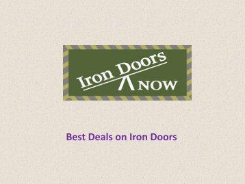 Best Deals on Iron Doors