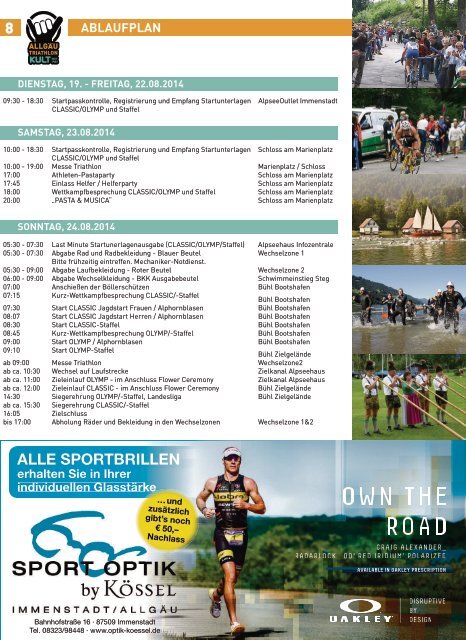 Allgäu Triathlon Programmheft
