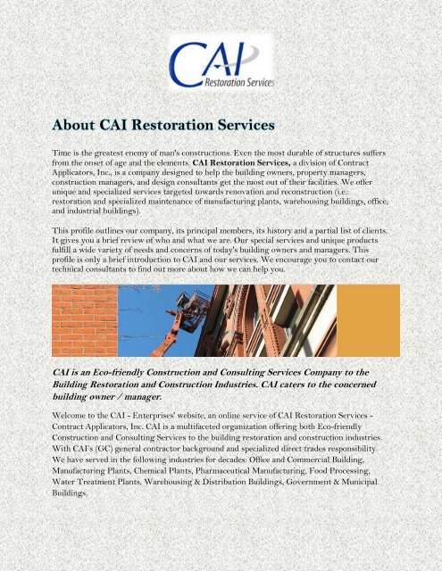 Reconstruction & Renovation-New Jersey-CAI Restoration