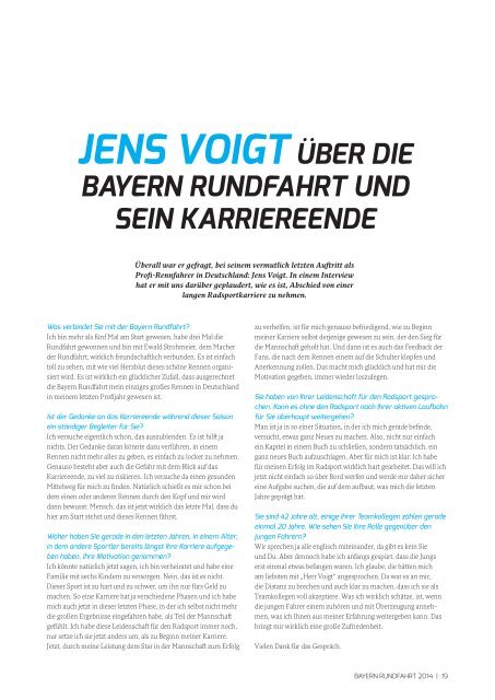 Bayern Rundfahrt: Das Magazin 2014