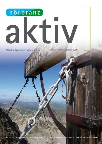 Hörbranz aktiv - Oktober 2009 - Herbstprogramm