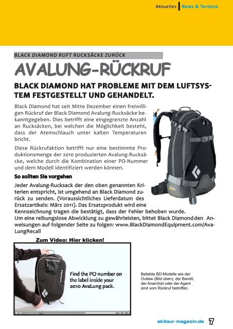 Skitour-Magazin 1.11