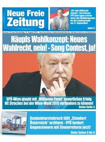 Häupls Wahlkonzept: Neues Wahlrecht, nein! – Song Contest, ja!