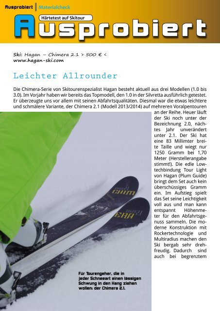 Skitour-Magazin 1.13