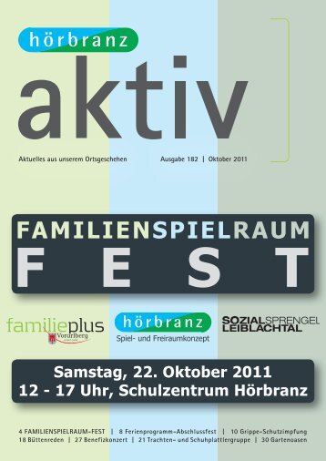 Hörbranz aktiv - Oktober 2011 - Familienspielraum Fest