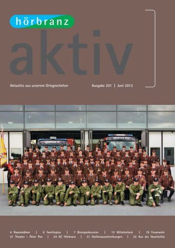 Hörbranz aktiv - Juni 2013 - Feuerwehr