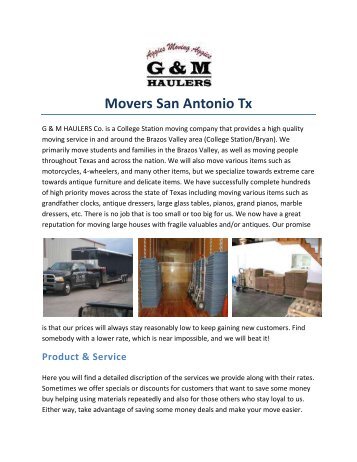 Movers San Antonio Tx