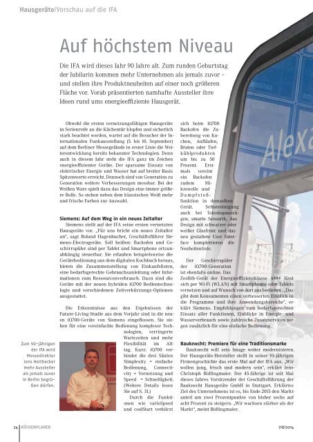 KÜCHENPLANER - Ausgabe 7/8 2014