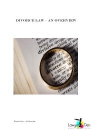 DIVORCE LAW – AN OVERVIEW