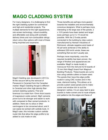 MAGO CLADDING SYSTEM