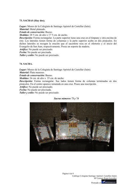 Catálogo Colegiata Santiago Apostol