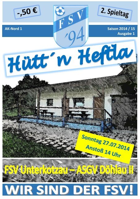 Hütt'n Heftla 2014/15 Ausgabe 1