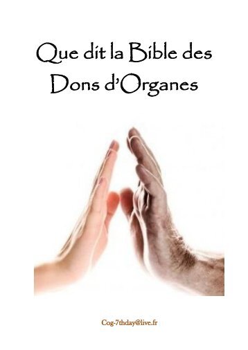 Que dit la Bible des Dons d’Organes