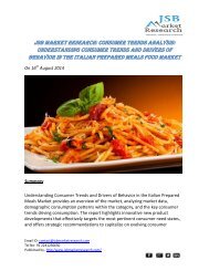 JSB Market Research: Consumer Trends Analysis: Understanding Consumer Trends and Drivers of Behavior in the Italian Prepared Meals Food Market