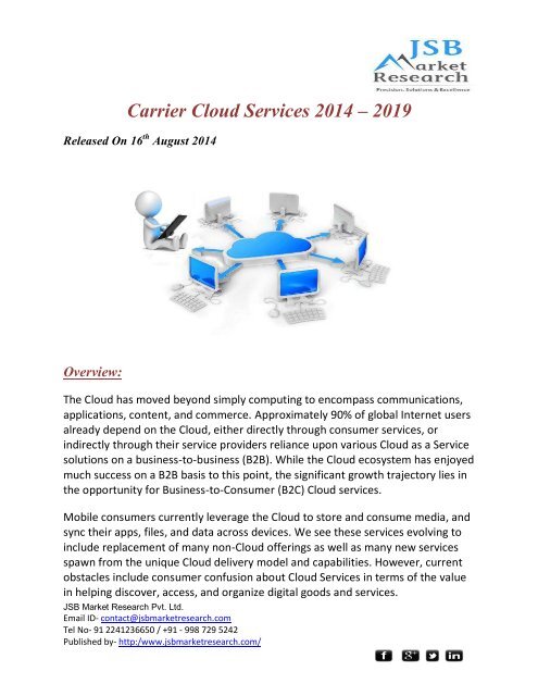 JSB Market Research : Carrier Cloud Services 2014 – 2019