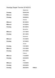 Hausliga Doppel Termine 2014/2015