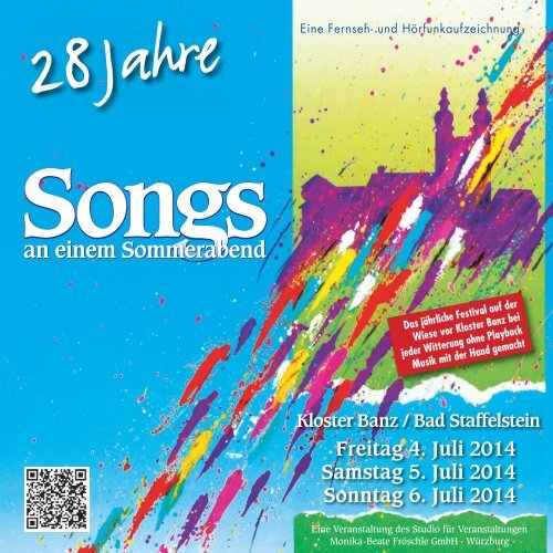 Songs an einem Sommerabend 2014 Programmheft