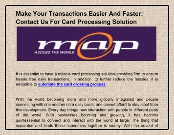Make Your Transactions Easier And Faster: Contact Us For Card Processing Solutions