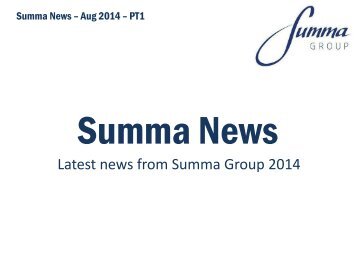 Summa Group News Aug PT1