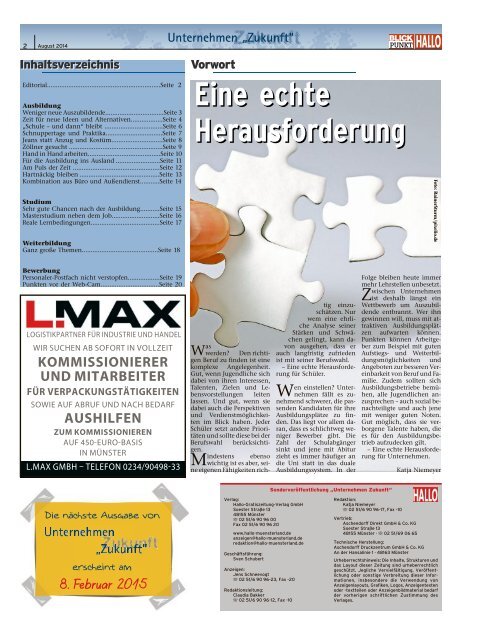 Unternehmen Zukunft Münster 02/2014