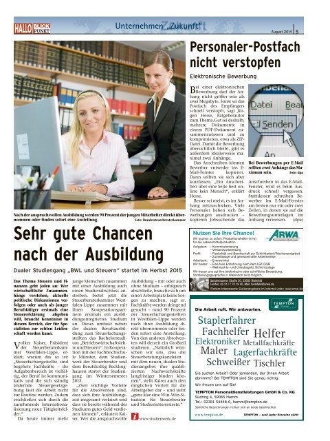 Unternehmen Zukunft Ahlen 02/2014