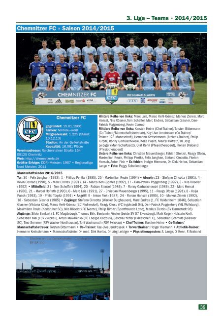 Saisonmagazin 2014/15 "Fußball im Osten"