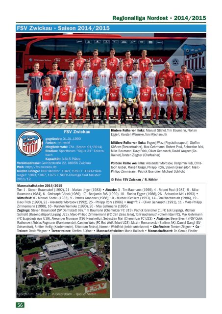 Saisonmagazin 2014/15 "Fußball im Osten"