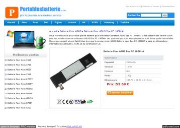 2900mAh Batterie Pour ASUS Eee PC 1008HA