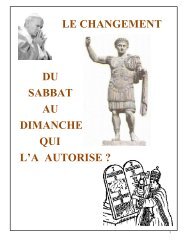 LE CHANGEMENT DU SABBAT AU DIMANCHE QUI L’A AUTORISE ?