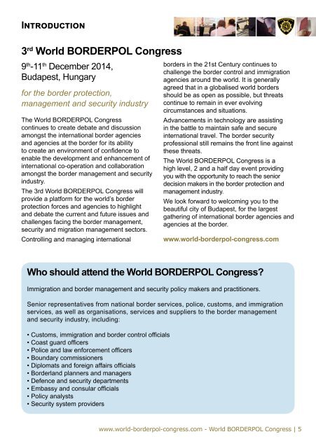 World BORDERPOL Congress Prelim Congress Prog