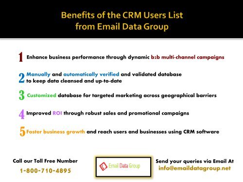 Enhance Your Marketing ROI With Verified CRM Users List