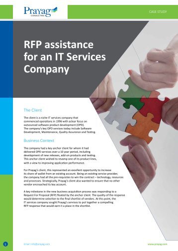 RFP assistance for an IT Services Company