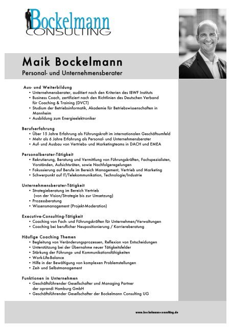 Profil Maik Bockelmann