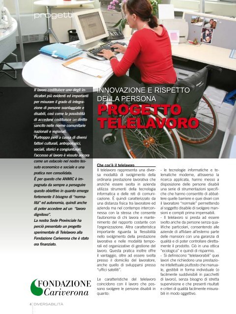 Progetto Telelavoro Scuola - ANMIC Vicenza