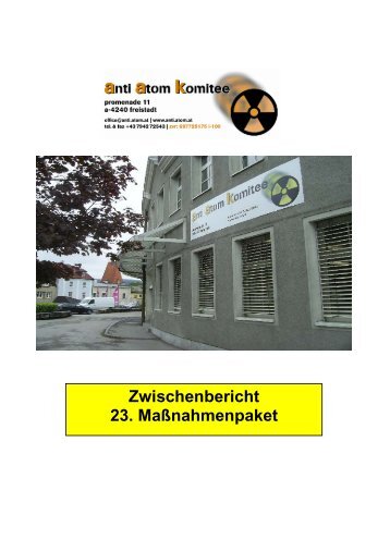 Zwischenbericht 23. Maßnahmenpaket