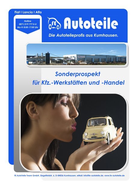 Sonderprospekt für Kfz.-Werkstätten und -Handel