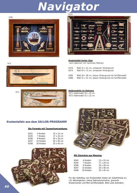 Navigator Katalog - Maritime Werbung