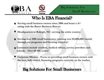 Who Is EBA Financial? 