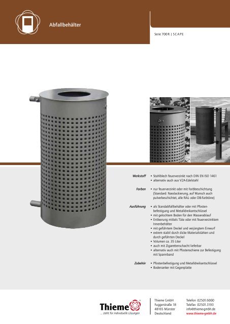 Thieme Stadtmobiliar System Scape