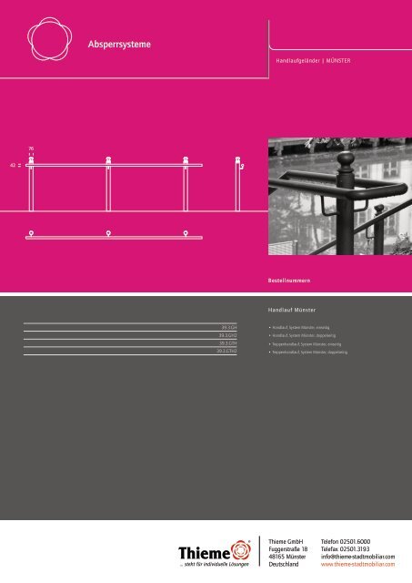 Thieme Stadtmobiliar Handlaufgeländer