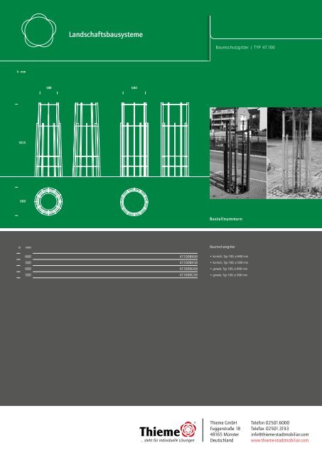Thieme Stadtmobiliar Landschaftsbausysteme