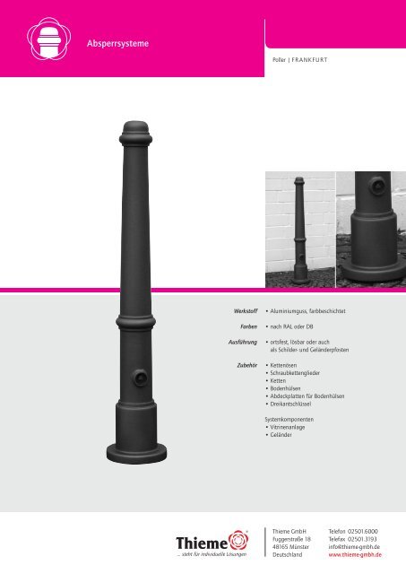 Thieme Stadtmobiliar Poller