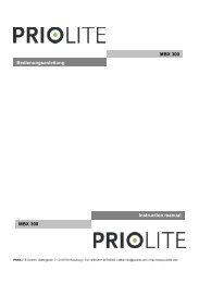 PRIOLITE MBX 300 Bedienungsanleitung Instruction Manual