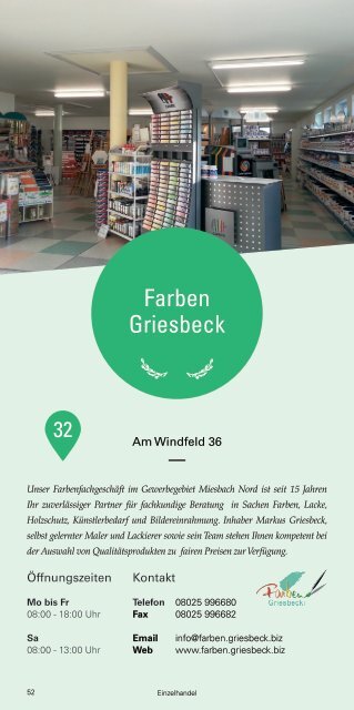 Gewerbe- und Einkaufsbroschüre Miesbach