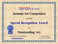 Animals Art Competition Special Recognition Award Outstanding Art