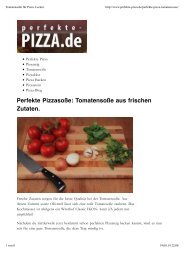 Perfekte Pizzasoße: Tomatensoße aus frischen Zutaten.