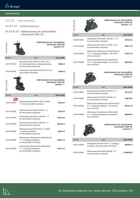 Katalog DRAGO 2012 - Drago – automatyczne systemy nawadniające