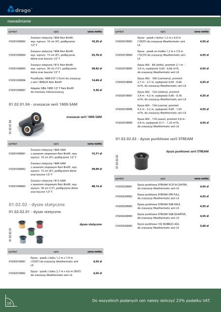 Katalog DRAGO 2012 - Drago – automatyczne systemy nawadniające