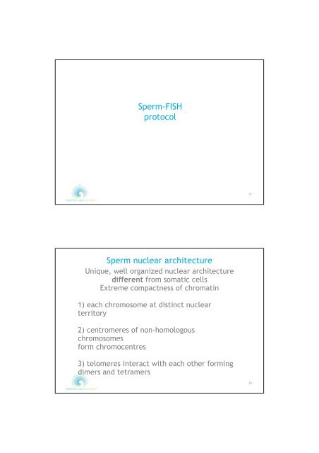 WORKSHOP BOOK Fluorescent in Situ Hybridisation - FISH - on Human Sperm