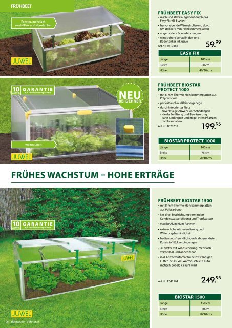 Gärtnern im Gewächshaus - Dehner Katalog